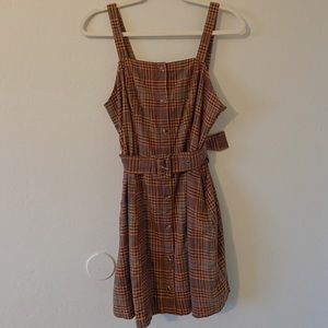 American Eagle Brown Plaid Dress